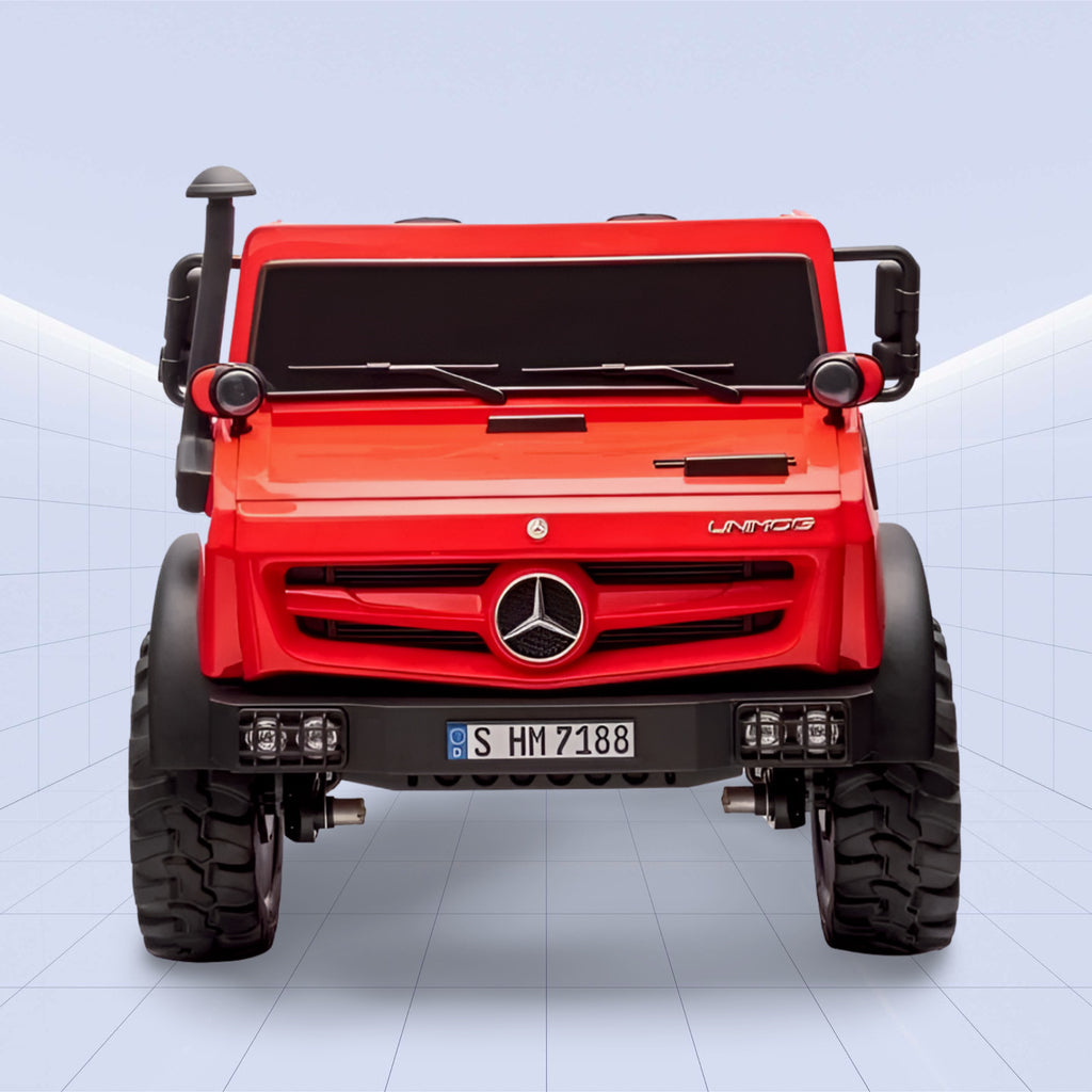 Official Mercedes-Benz Licensed Unimog Ride-On for Kids (RED)
