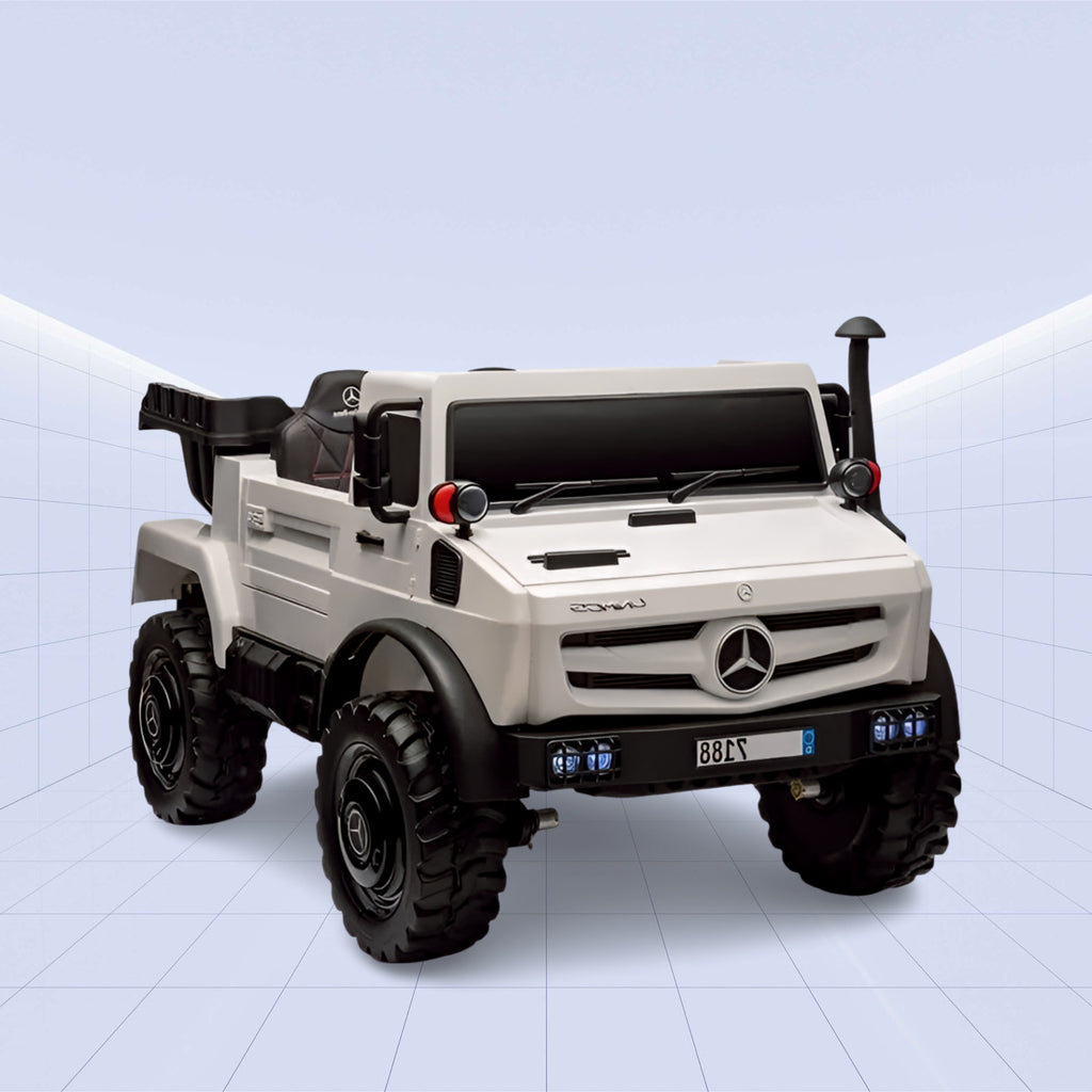 Official Mercedes-Benz Licensed Unimog Ride-On for Kids (WHITE)