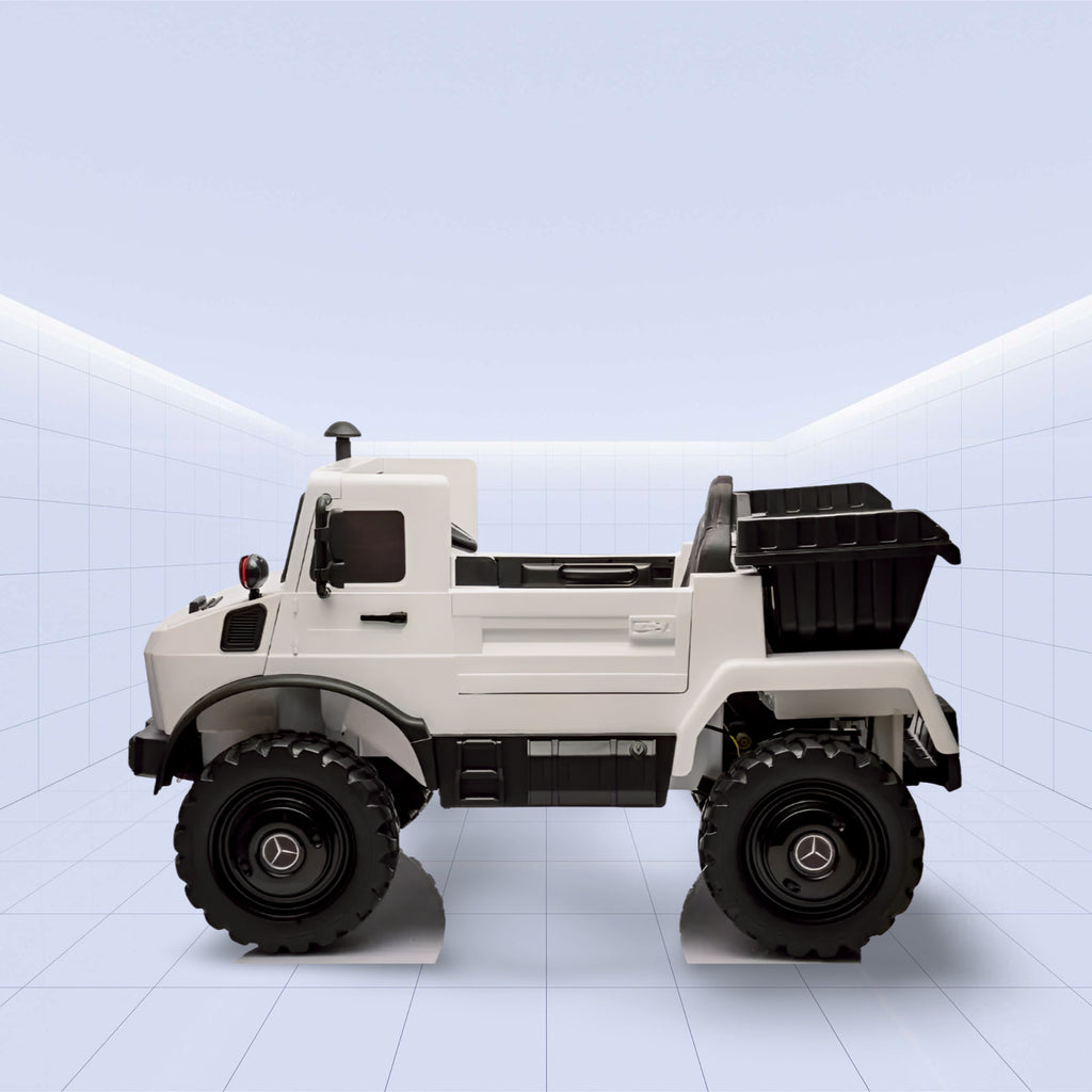 Official Mercedes-Benz Licensed Unimog Ride-On for Kids (WHITE)