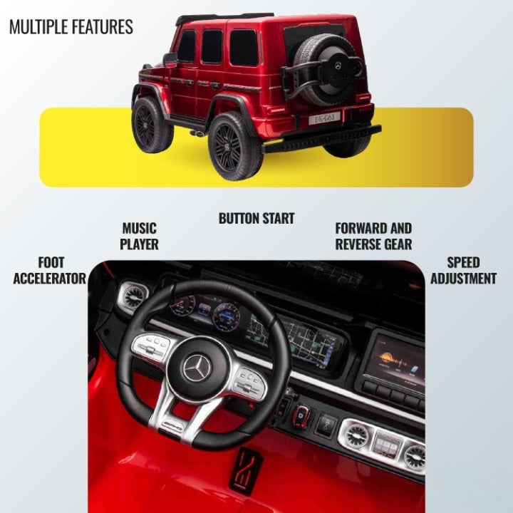 Mercedes-Benz Emerald Fury G63 Ride-On TurboCruiser (RED)
