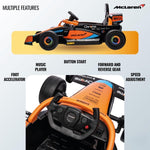 Licensed McLaren Racing Kids Electric Ride-On Car – F1 Thrill for Little Racers (ORANGE)