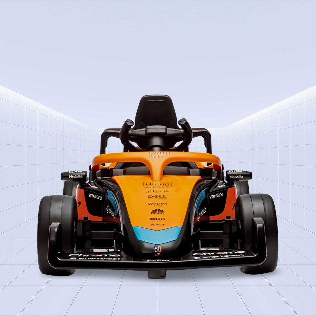 Licensed McLaren Racing Kids Electric Ride-On Car – F1 Thrill for Little Racers (ORANGE)
