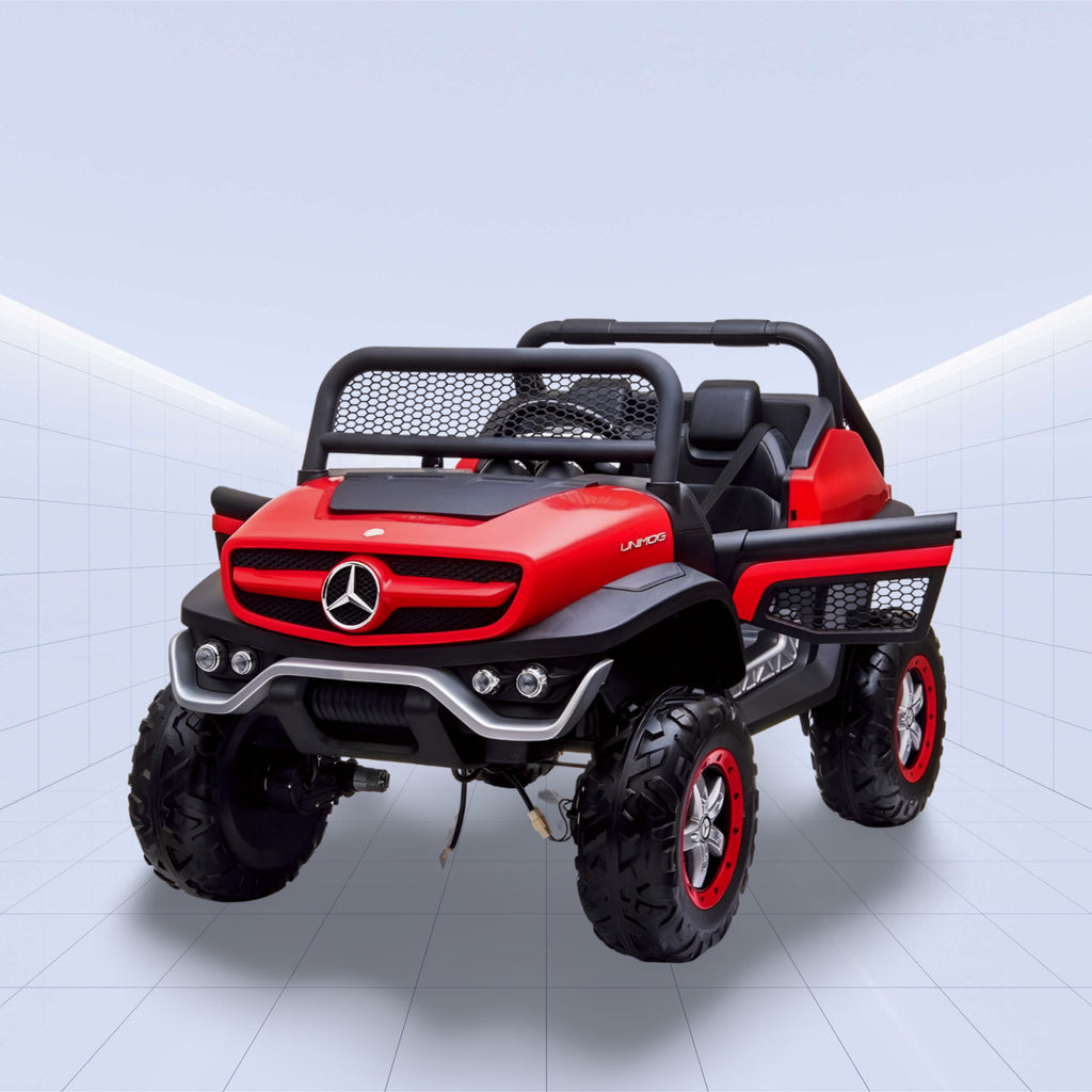 Mercedes-Benz Unimog Kids Ride-On Jeep – 4X4 Electric UTV with Remote Control (RED)
