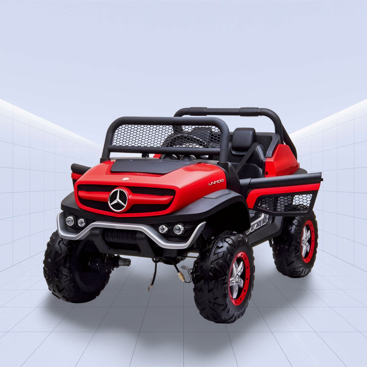 Mercedes-Benz Unimog Kids Ride-On Jeep – 4X4 Electric UTV with Remote Control (RED)
