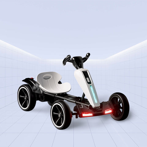 Stylish Electric Drift Kart for Kids with Remote Control (WHITE)