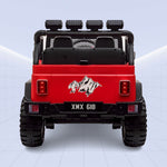 Electric Ride-On Jeep for Kids – Off-Road with Remote Control, LED Lights & Music (RED)