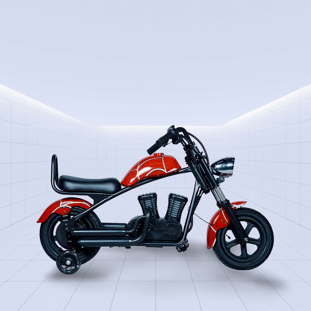 24V Retro-Styled 24V Kids Electric Chopper Bike with Powerful 180W Motor (RED)