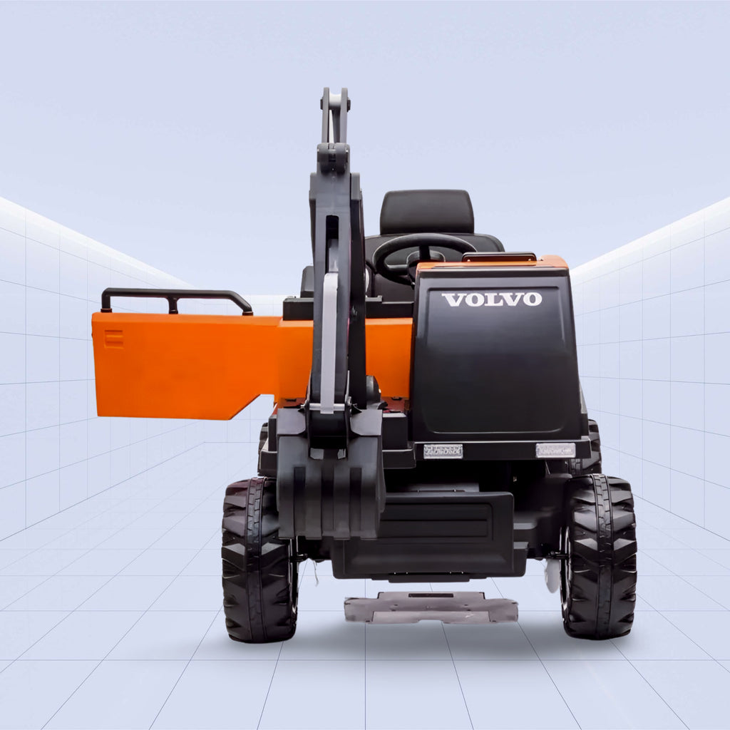 12V Volvo Licensed Ride-On Excavator - The Ultimate Construction Experience for Kids! (ORANGE)