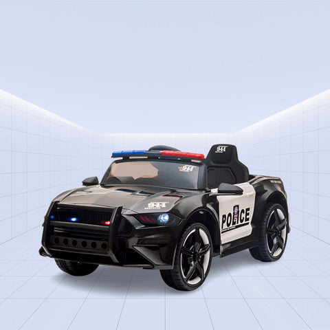 GT Police Cruiser – Ride-On Car with Flashing Lights (BLACK)