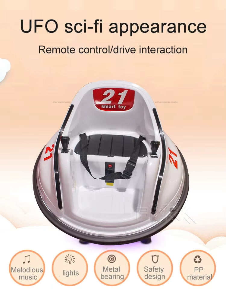 Deluxe 360° Spinning Kids Bumper Car with Remote Control | Fun, Safe, and Engaging Ride-On Toy (Pink)