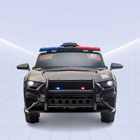 GT Police Cruiser – Ride-On Car with Flashing Lights (BLACK)