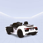 Sporty Kids Ride-On Car: Audi R8 Spyder with Remote Control 12V (WHITE)