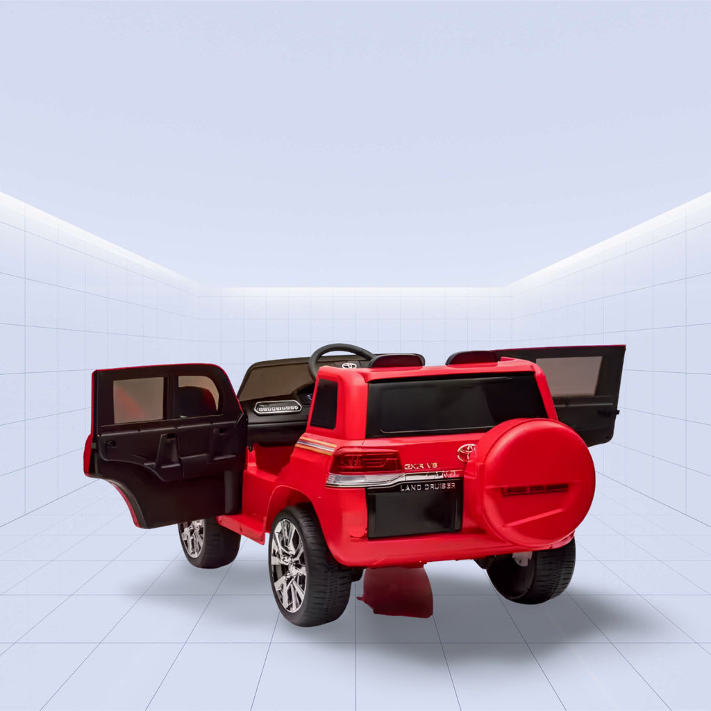 "Toyota Land Cruiser 12V Kids Electric Ride-On SUV – Luxury and Adventure in One"(RED)