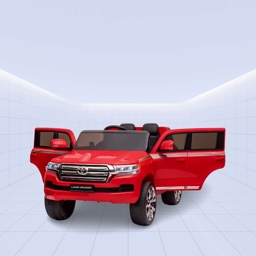 "Toyota Land Cruiser 12V Kids Electric Ride-On SUV – Luxury and Adventure in One"(RED)