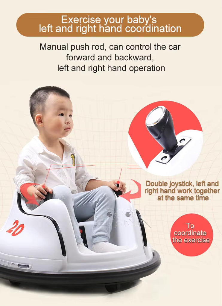 Deluxe 360° Spinning Kids Bumper Car with Remote Control | Fun, Safe, and Engaging Ride-On Toy (Pink)