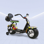Vibrant Design Kids’ Little Electric Ride-On Motorcycle – The Perfect Gift for Little Adventurers (Graffiti)