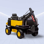 12V Volvo Licensed Ride-On Excavator - The Ultimate Construction Experience for Kids! (YELLOW)