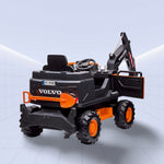 12V Volvo Licensed Ride-On Excavator - The Ultimate Construction Experience for Kids! (ORANGE)