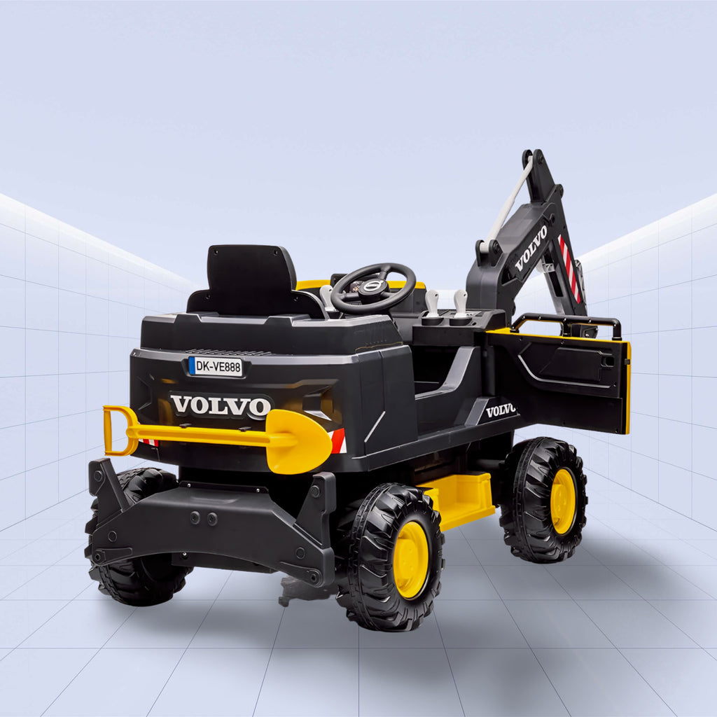 12V Volvo Licensed Ride-On Excavator - The Ultimate Construction Experience for Kids! (YELLOW)