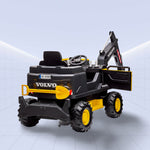12V Volvo Licensed Ride-On Excavator - The Ultimate Construction Experience for Kids! (YELLOW)