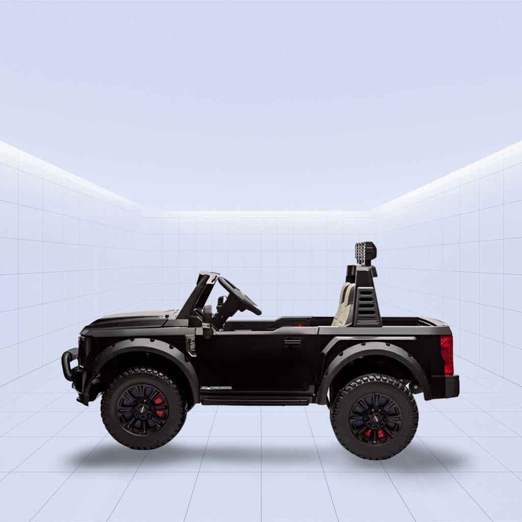 12V Ford F-450 Licensed Kids’ Ride-On: Where Adventure Meets Luxury"(BLACK)