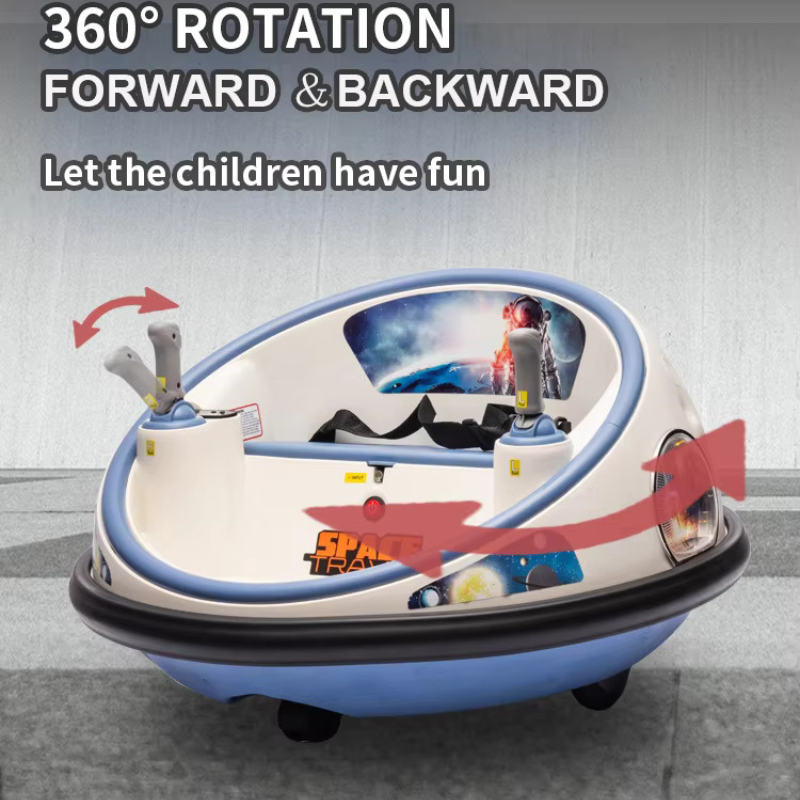 Ultimate 360° Spinning Bumper Car - Fun, Safe, and Music-Filled Adventures for Kids (Purple)