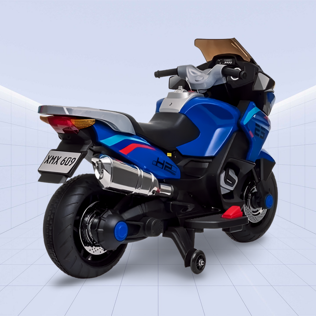 Kids’ Ride-On Electric Motorcycle – Sleek Design & Exciting Features for Young Riders (Blue)