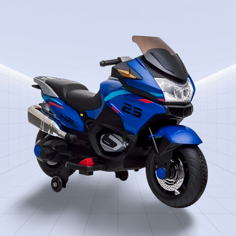 Kids’ Ride-On Electric Motorcycle – Sleek Design & Exciting Features for Young Riders (Blue)