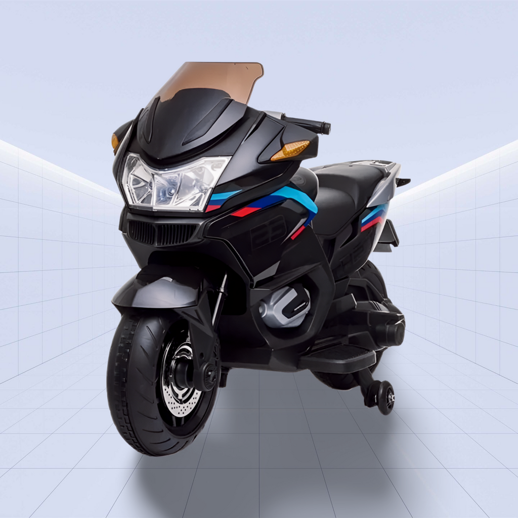 Kids’ Ride-On Electric Motorcycle – Sleek Design & Exciting Features for Young Riders (Black)