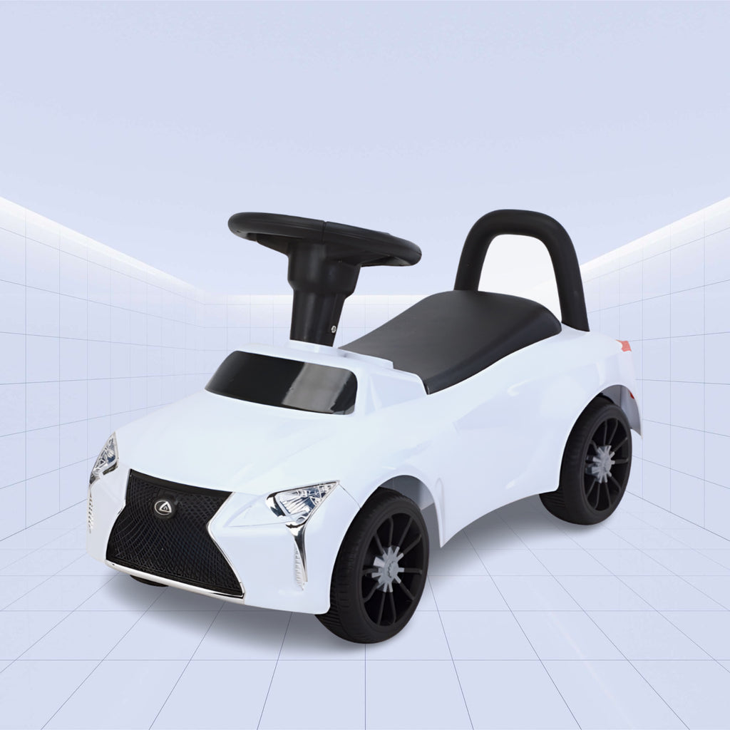Deluxe Lexus 3-in-1 Kids Ride-On Push Car : Style, Fun, and Functionality Combined (WHITE))