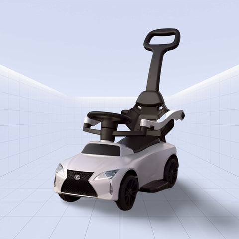 Deluxe Lexus 3-in-1 Kids Ride-On Push Car : Style, Fun, and Functionality Combined (WHITE))