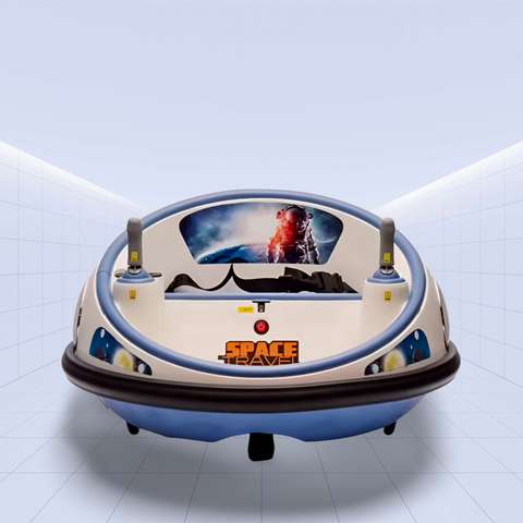 Ultimate 360° Spinning Bumper Car - Fun, Safe, and Music-Filled Adventures for Kids (White)