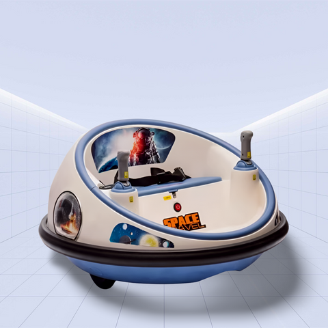 Ultimate 360° Spinning Bumper Car - Fun, Safe, and Music-Filled Adventures for Kids (White)