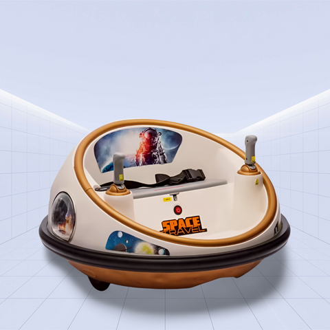 Ultimate 360° Spinning Bumper Car - Fun, Safe, and Music-Filled Adventures for Kids (Yellow)