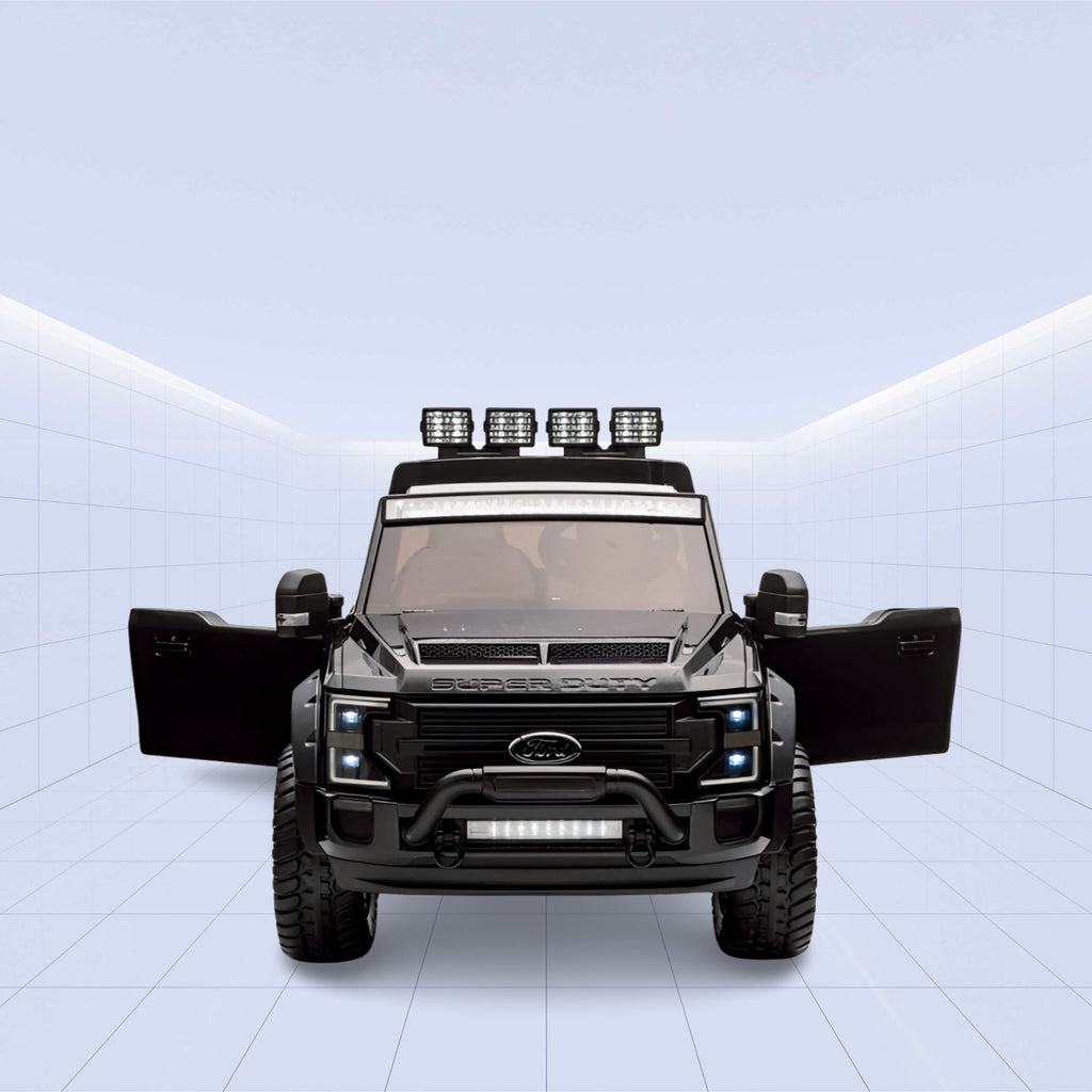 12V Ford F-450 Licensed Kids’ Ride-On: Where Adventure Meets Luxury"(BLACK)