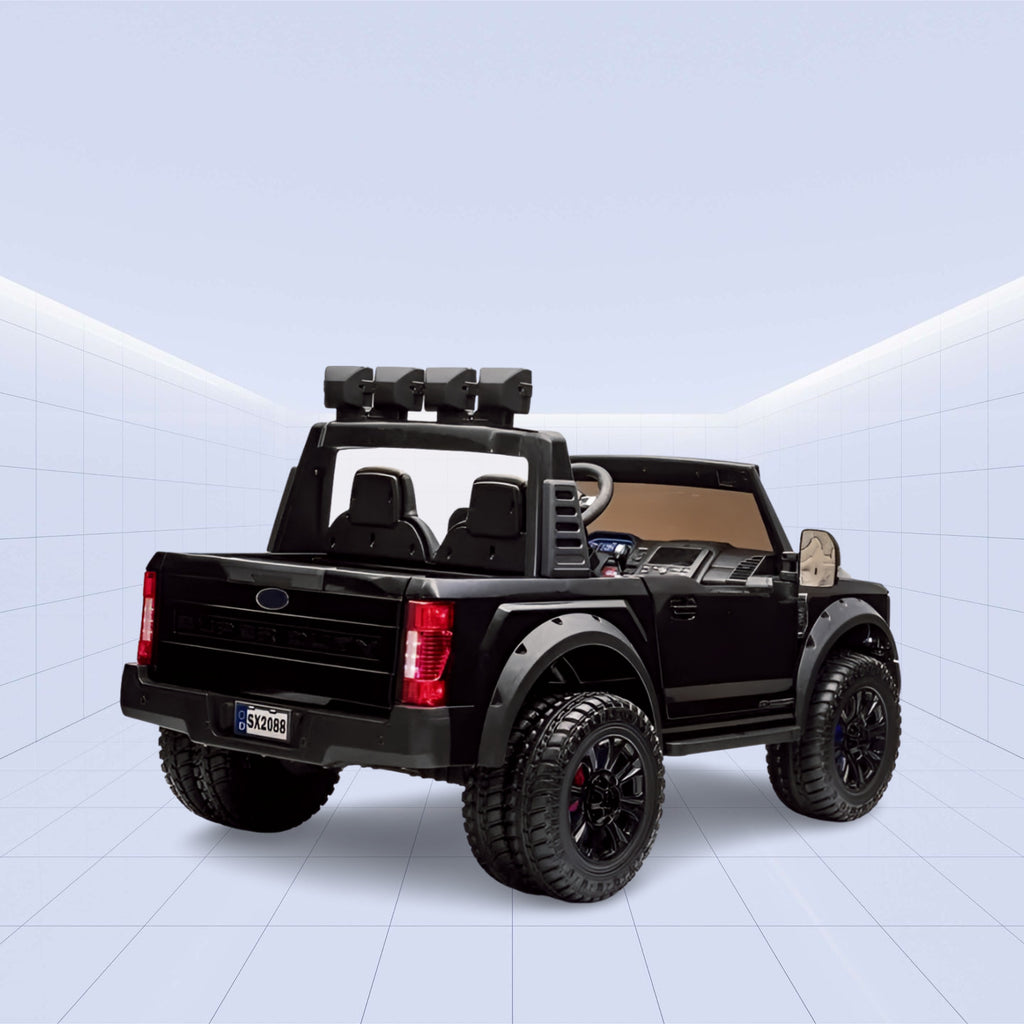 12V Ford F-450 Licensed Kids’ Ride-On: Where Adventure Meets Luxury"(BLACK)