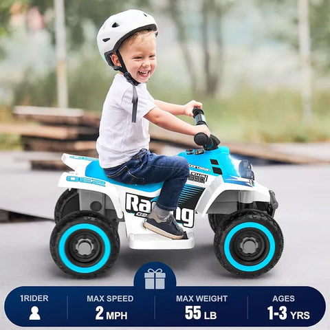 Electric Ride-On Quad Bike for Kids – Perfect for Little Adventurers (White)