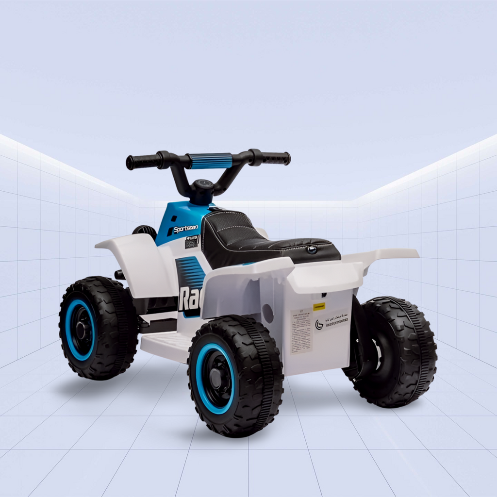 Electric Ride-On Quad Bike for Kids – Perfect for Little Adventurers (White)