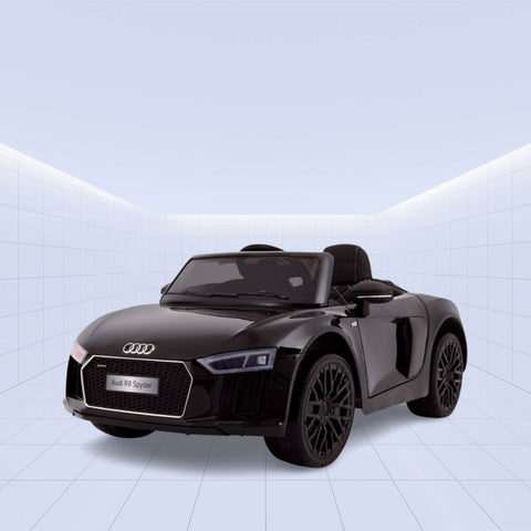 Sporty Kids Ride-On Car: Audi R8 Spyder with Remote Control 12V (BLACK)